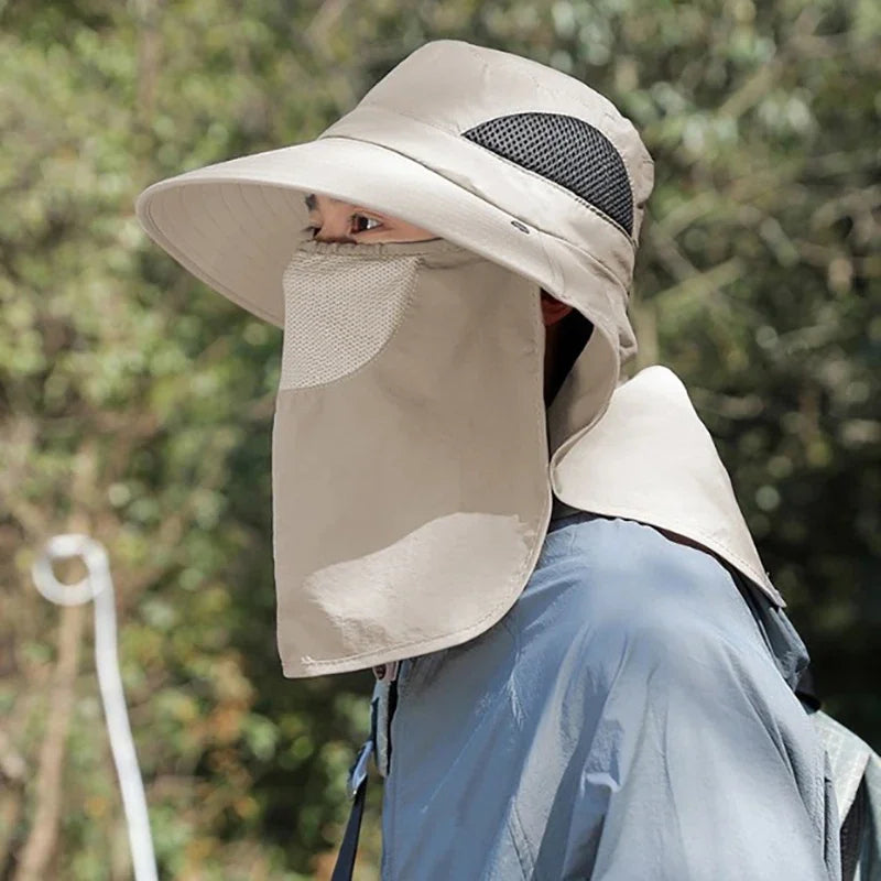 UV Protection Sun Hat with Neck Flap | Fishing, Hiking & Outdoor Cap | One Size