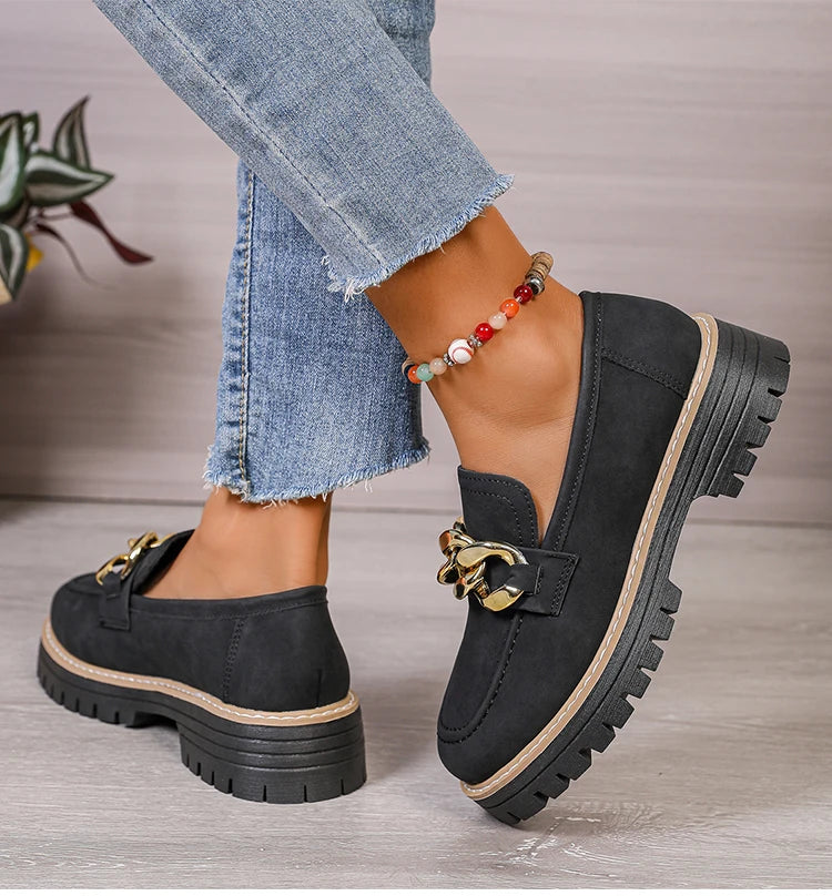 Women's Slip-On Loafers | Mid Heel Casual Shoes | 3 Colours | EU 36–43