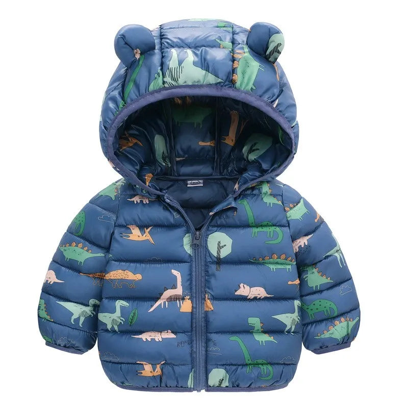 Kids Hooded Puffer Jacket | Lightweight Zip-Up Coat for Boys & Girls 0–5 Years