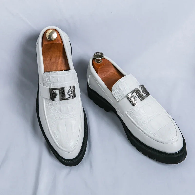 Men's Slip-On Loafers | Thick Sole Faux Leather Casual Shoes | EU 38–46