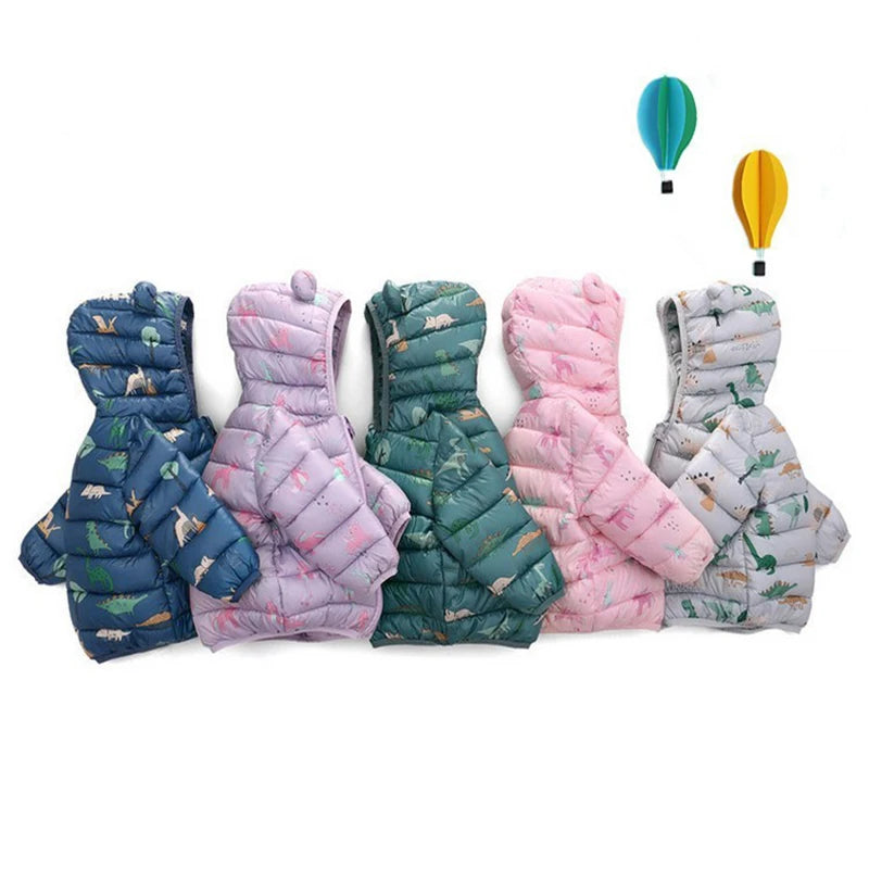 Kids Hooded Puffer Jacket | Lightweight Zip-Up Coat for Boys & Girls 0–5 Years