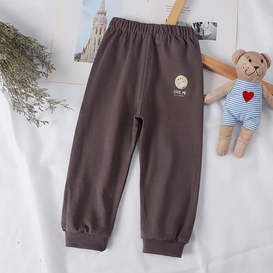 Kids Cartoon Animal Joggers | Unisex Elastic Waist Casual Trousers for Boys & Girls