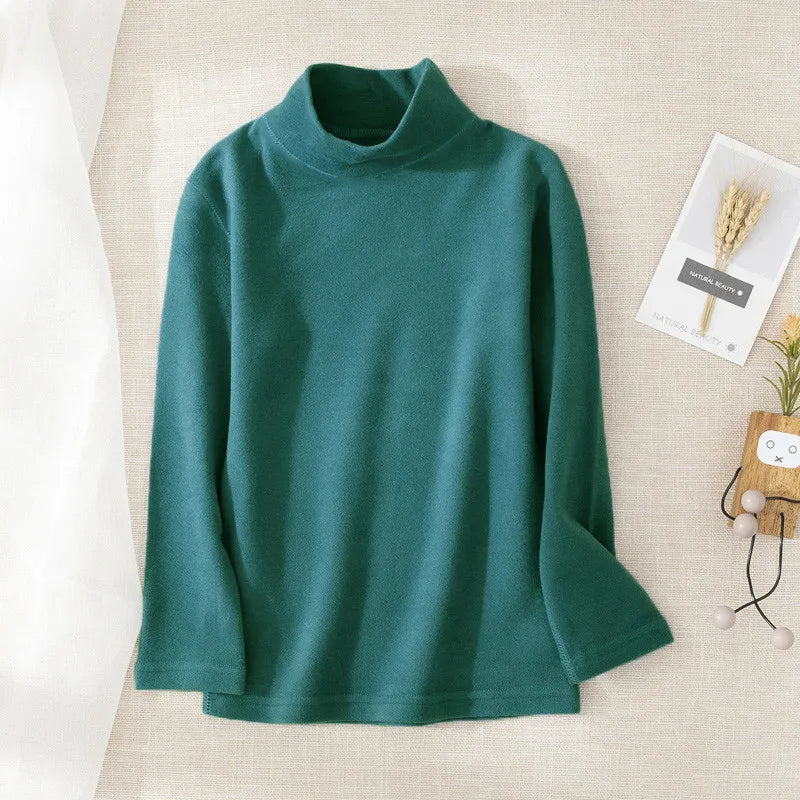 Kids Turtleneck Thermal Top | Long Sleeve Fleece Base Layer for Boys & Girls