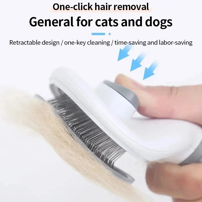 Pet Slicker Brush | Self-Cleaning Grooming Brush for Dogs & Cats