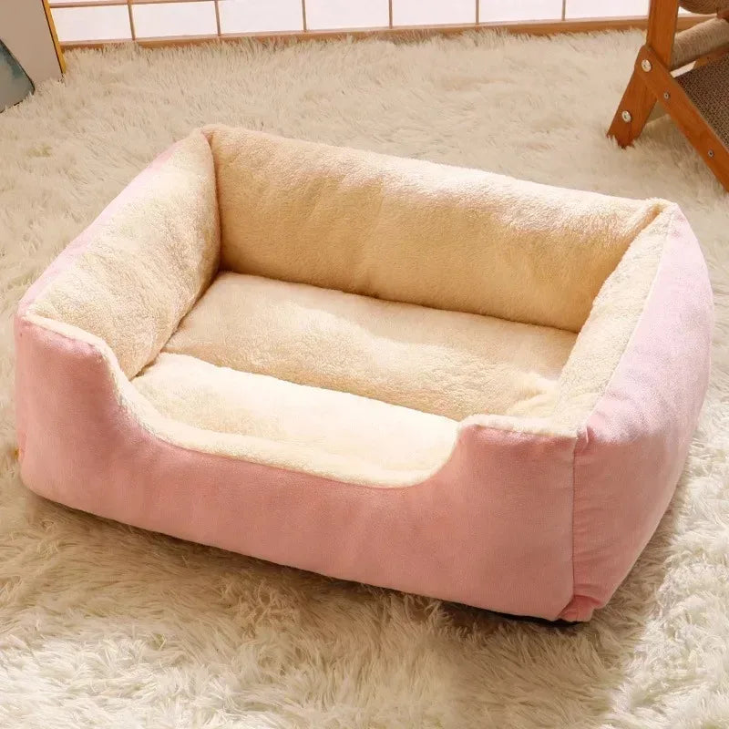Plush Pet Bed | Soft Breathable Cushion Basket for Cats & Dogs