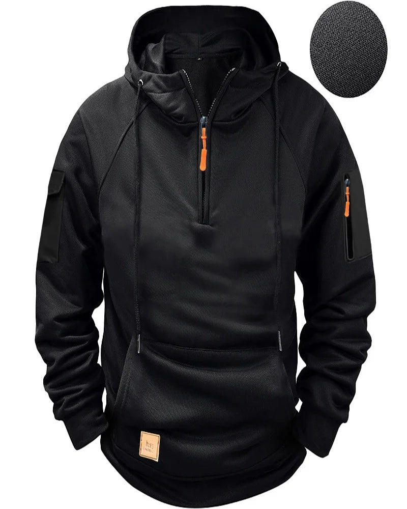 Men's Zip-Up Hoodie | Harajuku Multi-Pocket Streetwear | S–XXXL