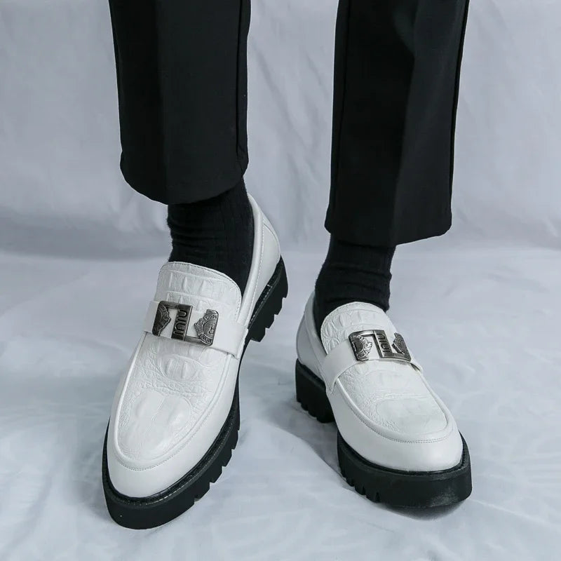 Men's Slip-On Loafers | Thick Sole Faux Leather Casual Shoes | EU 38–46