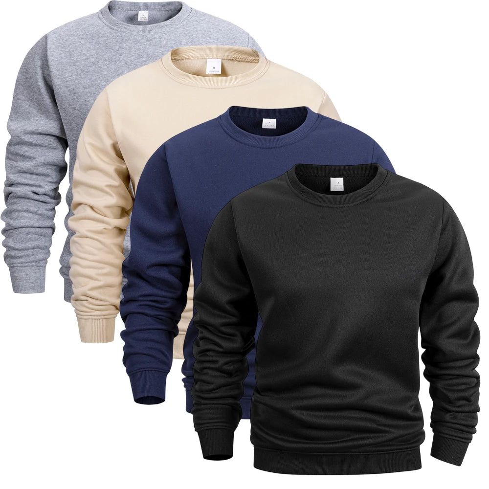 Men's Crew Neck Sweatshirt | Casual Fleece Pullover | Sizes S–2XL