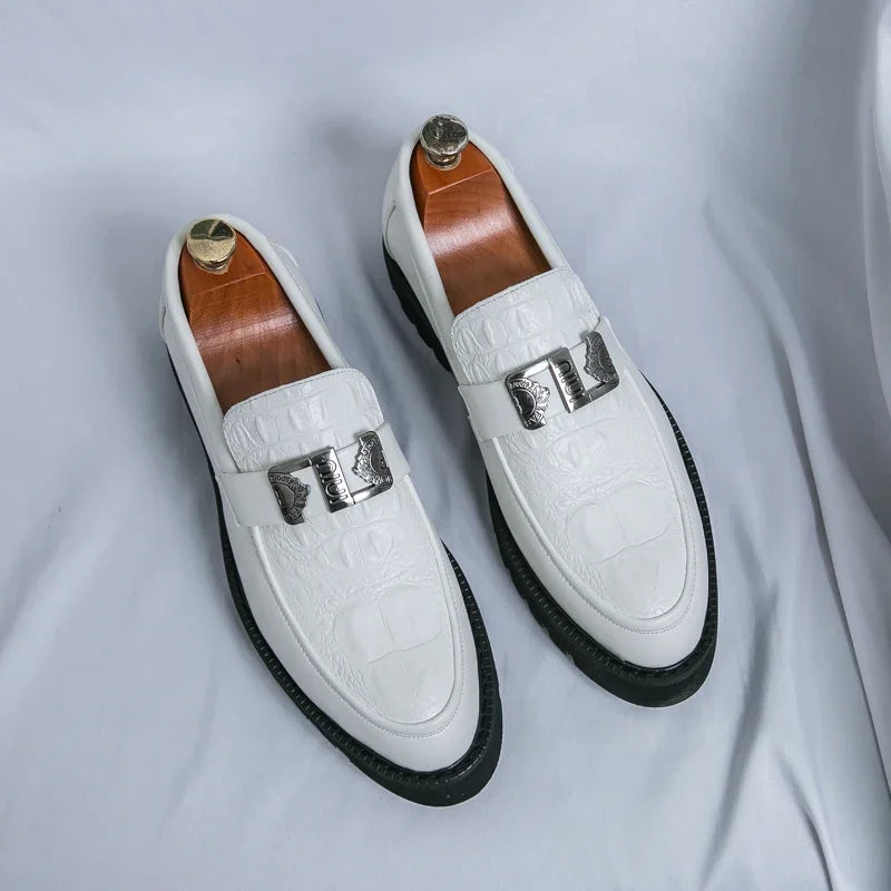 Men's Slip-On Loafers | Thick Sole Faux Leather Casual Shoes | EU 38–46