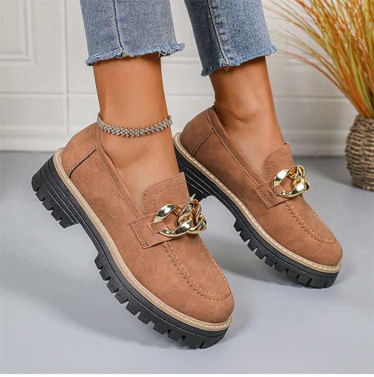 Women's Slip-On Loafers | Mid Heel Casual Shoes | 3 Colours | EU 36–43