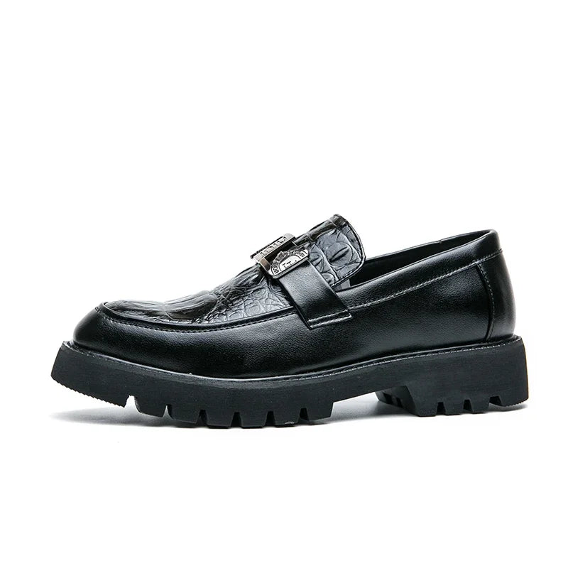 Men's Slip-On Loafers | Thick Sole Faux Leather Casual Shoes | EU 38–46