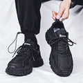 Men's Lace-Up Trainers | Air Mesh Breathable Sneakers | Black | EU 39–44