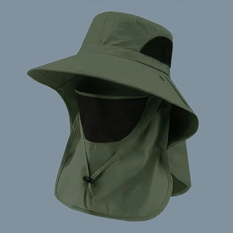 UV Protection Sun Hat with Neck Flap | Fishing, Hiking & Outdoor Cap | One Size