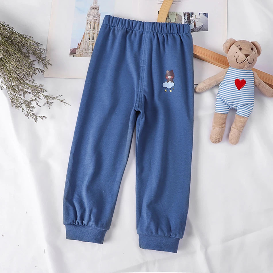 Kids Cartoon Animal Joggers | Unisex Elastic Waist Casual Trousers for Boys & Girls