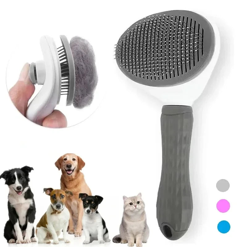 Pet Slicker Brush | Self-Cleaning Grooming Brush for Dogs & Cats