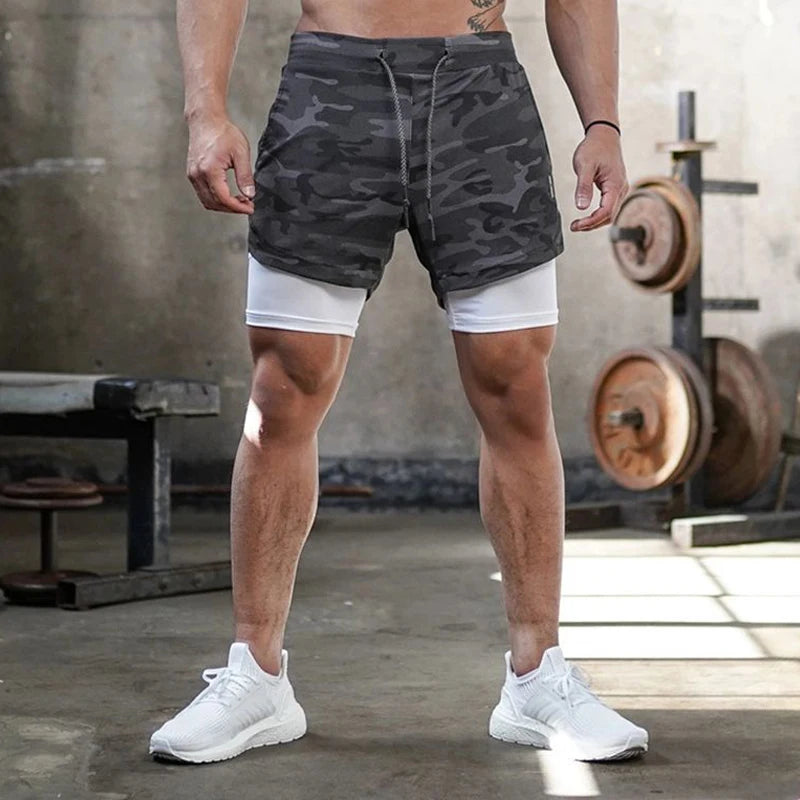 Men's 2-in-1 Running Shorts | Quick Dry Gym & Training Shorts | Sizes M–XXXL