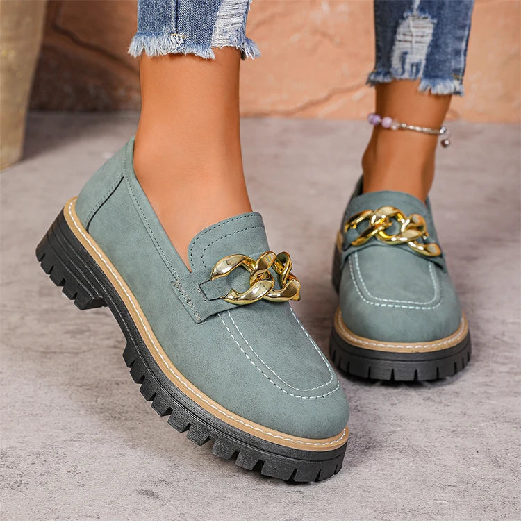 Women's Slip-On Loafers | Mid Heel Casual Shoes | 3 Colours | EU 36–43