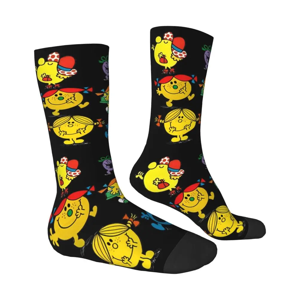 Mr. Men & Little Miss Cartoon Crew Socks | Unisex | One Size | 4 Designs