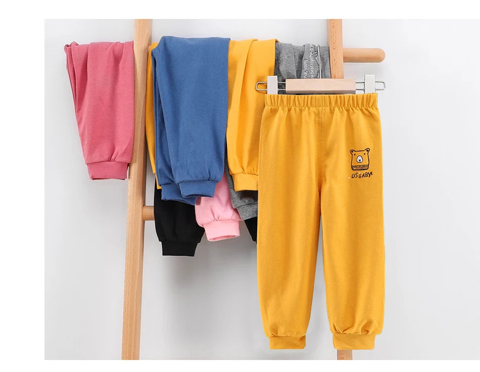 Kids Cartoon Animal Joggers | Unisex Elastic Waist Casual Trousers for Boys & Girls