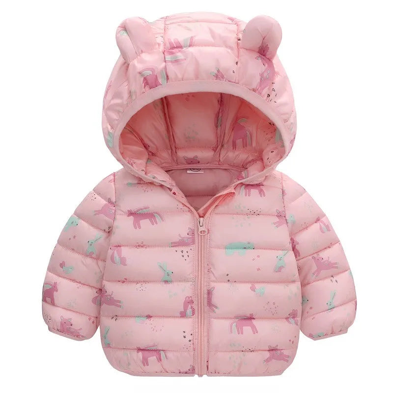 Kids Hooded Puffer Jacket | Lightweight Zip-Up Coat for Boys & Girls 0–5 Years