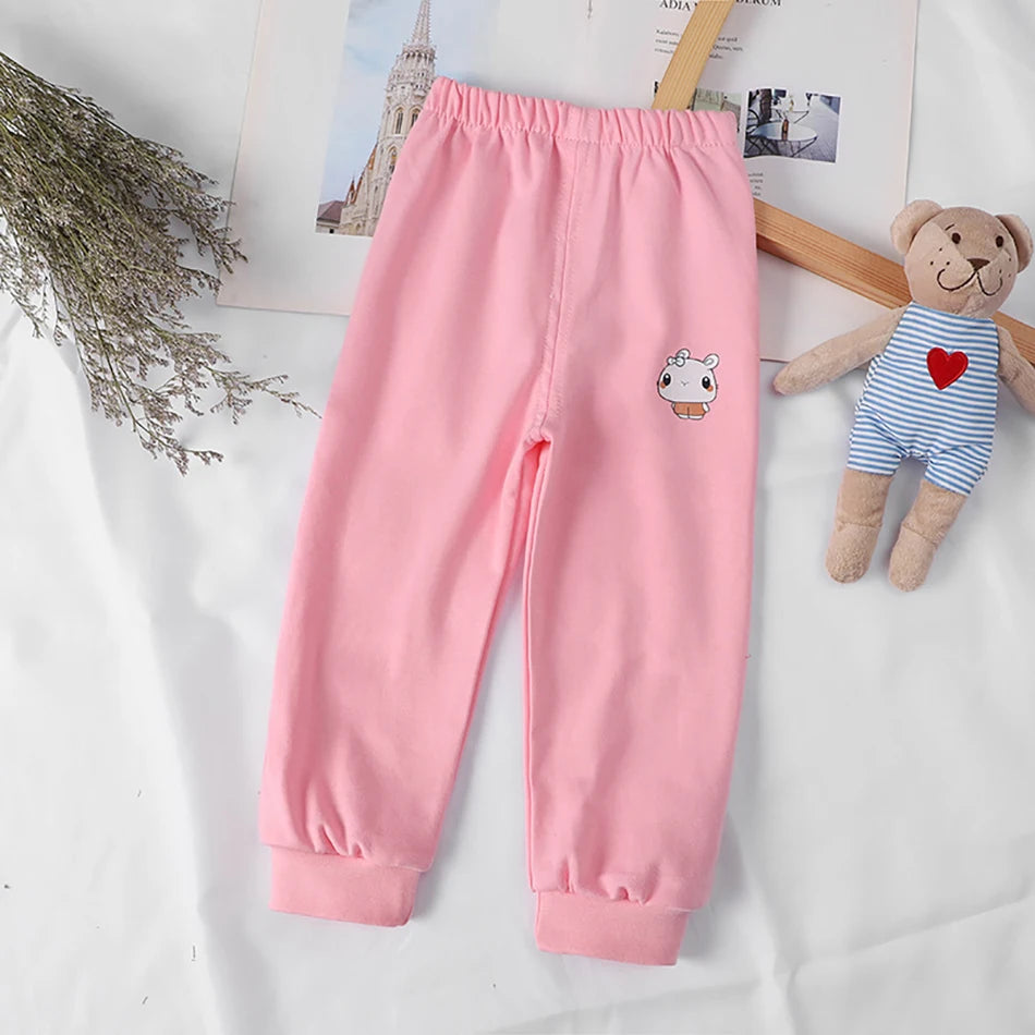 Kids Cartoon Animal Joggers | Unisex Elastic Waist Casual Trousers for Boys & Girls