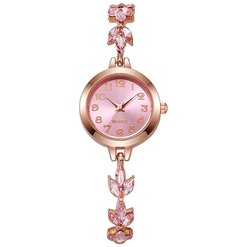 Women's Rhinestone Bracelet Watch | Elegant Quartz Wristwatch Gift for Her