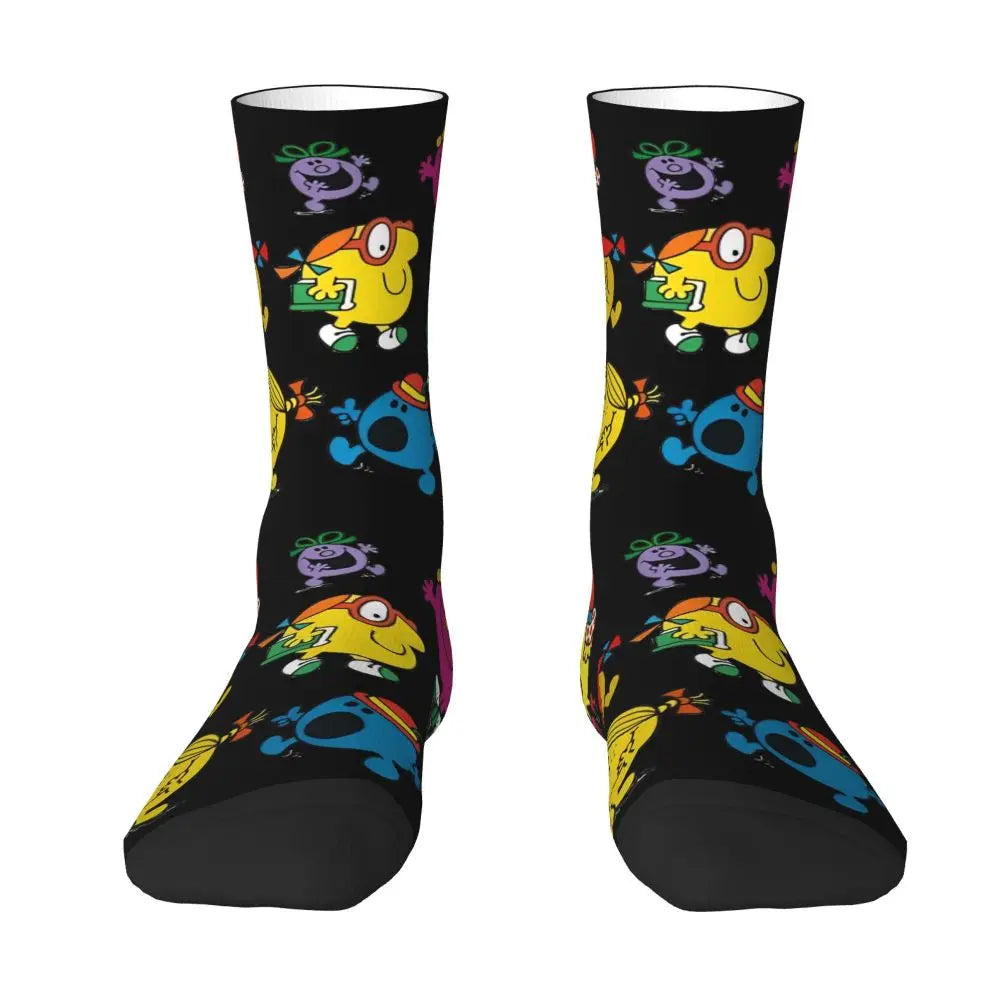 Mr. Men & Little Miss Cartoon Crew Socks | Unisex | One Size | 4 Designs