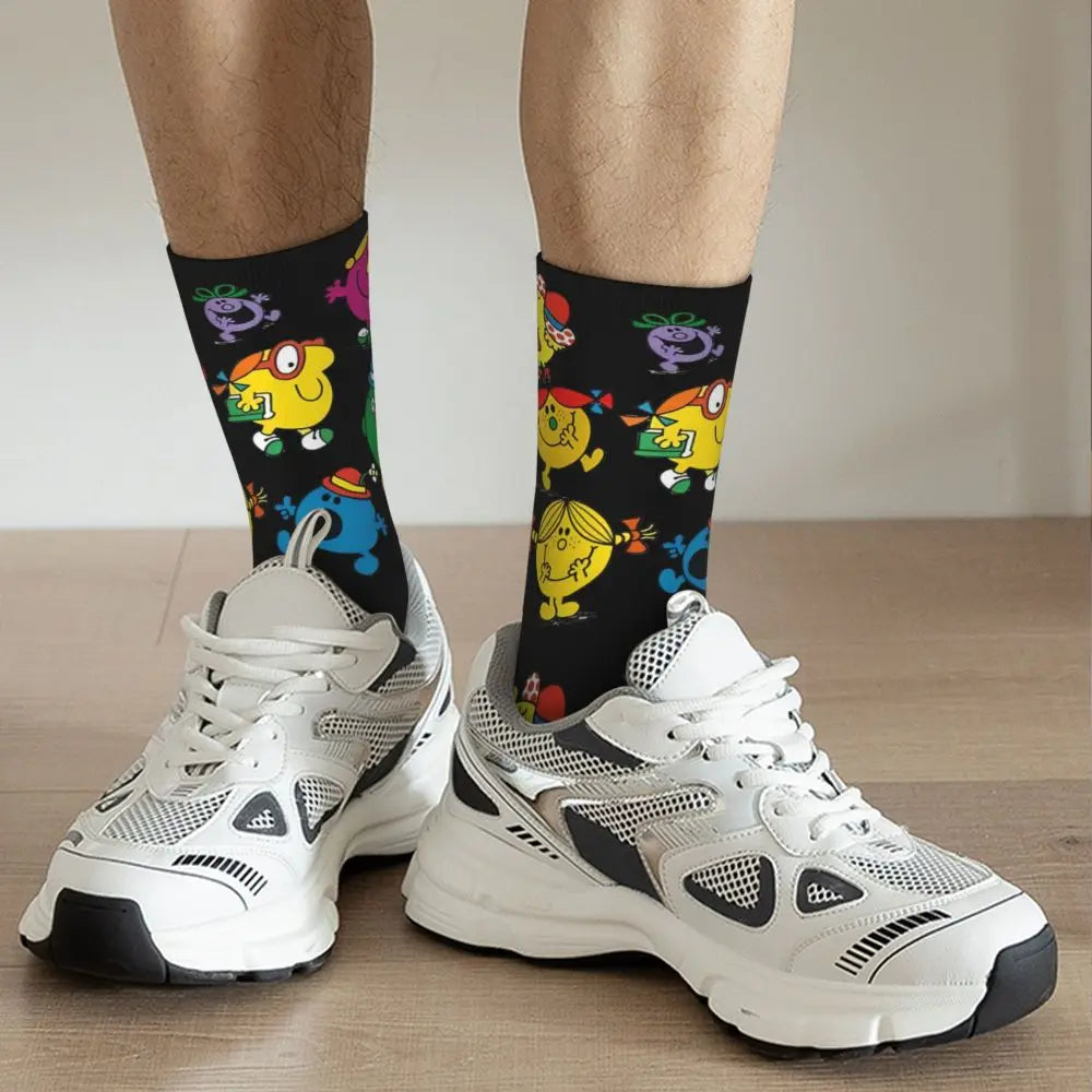 Mr. Men & Little Miss Cartoon Crew Socks | Unisex | One Size | 4 Designs