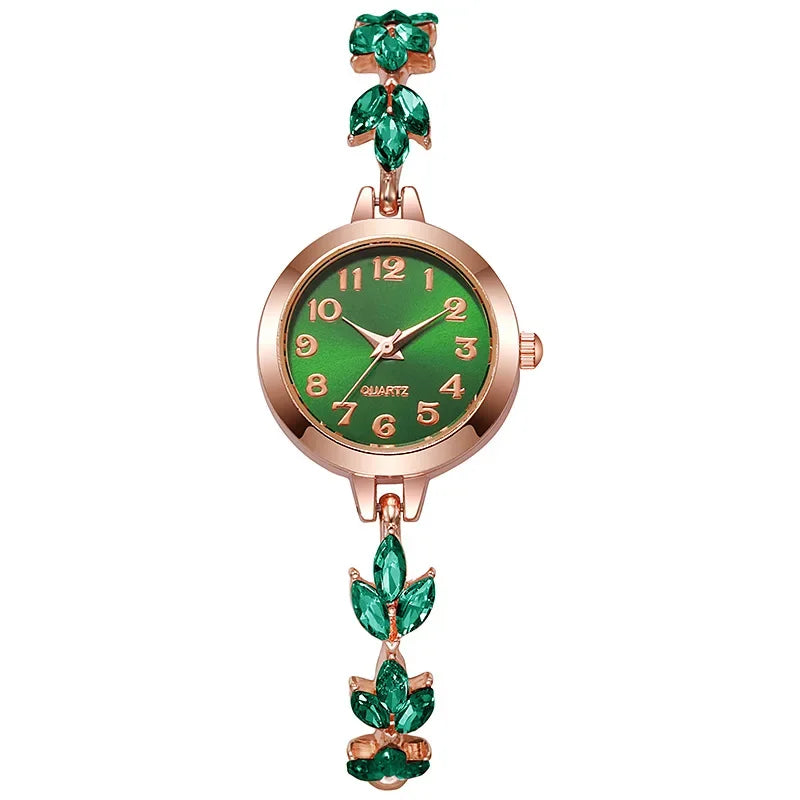 Women's Rhinestone Bracelet Watch | Elegant Quartz Wristwatch Gift for Her