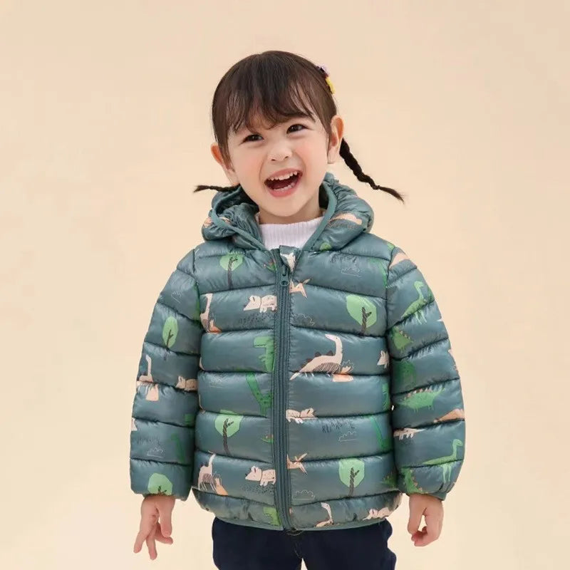 Kids Hooded Puffer Jacket | Lightweight Zip-Up Coat for Boys & Girls 0–5 Years