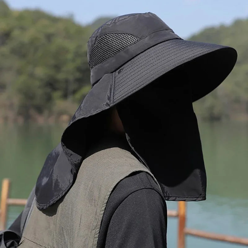 UV Protection Sun Hat with Neck Flap | Fishing, Hiking & Outdoor Cap | One Size