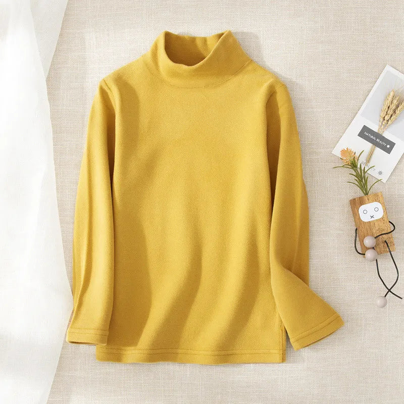 Kids Turtleneck Thermal Top | Long Sleeve Fleece Base Layer for Boys & Girls