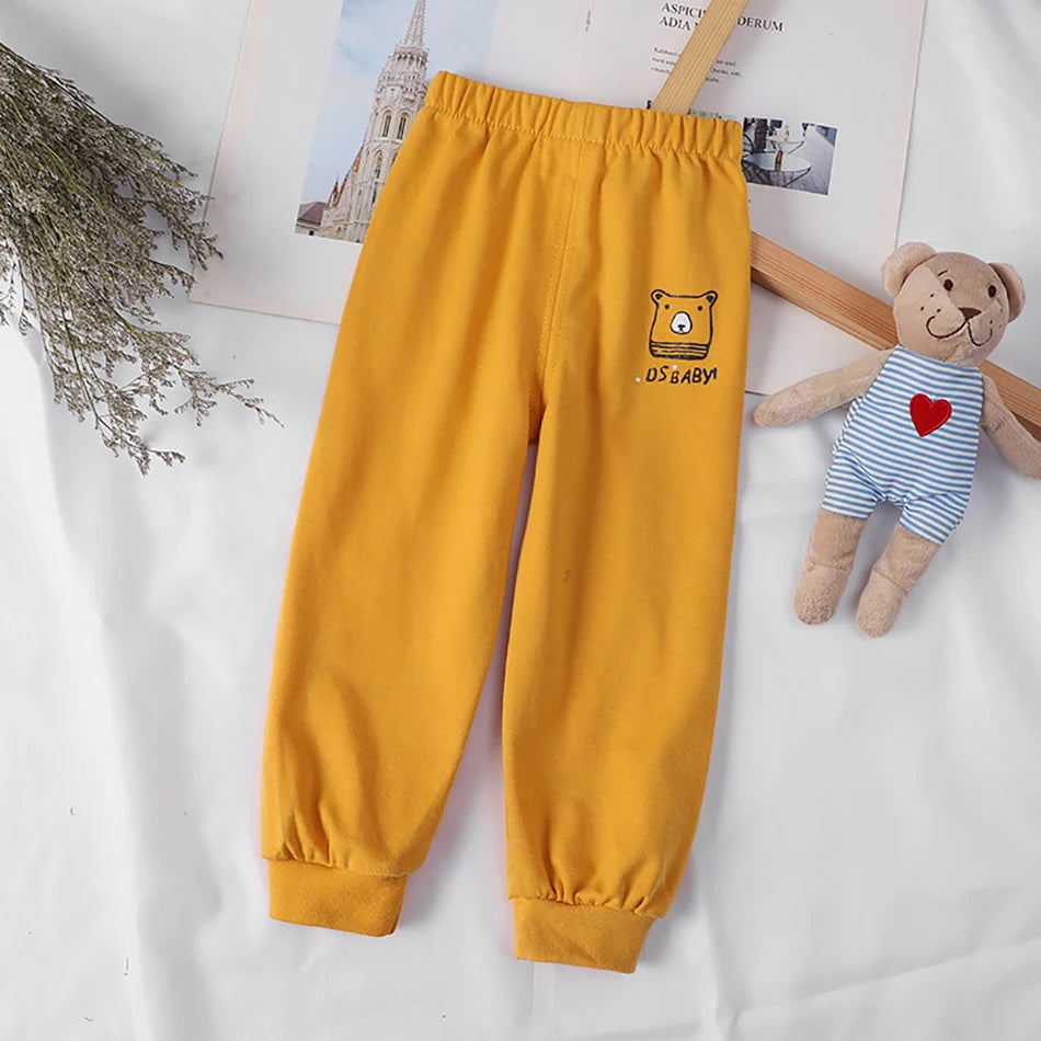 Kids Cartoon Animal Joggers | Unisex Elastic Waist Casual Trousers for Boys & Girls