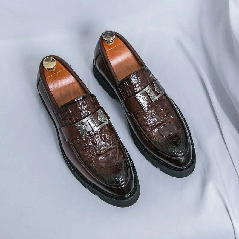 Men's Slip-On Loafers | Thick Sole Faux Leather Casual Shoes | EU 38–46