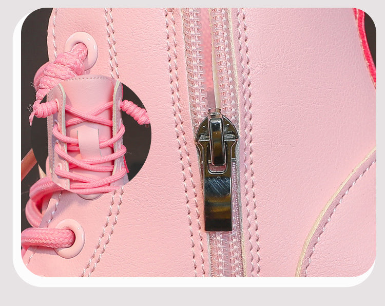 Girls' Fashion Ankle Boots | Zip-Up PU Leather Winter Boots for Kids