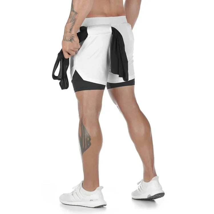 Men's 2-in-1 Running Shorts | Quick Dry Gym & Training Shorts | Sizes M–XXXL
