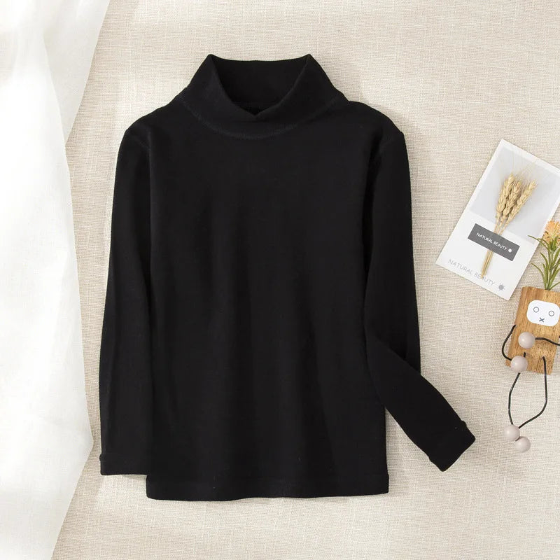 Kids Turtleneck Thermal Top | Long Sleeve Fleece Base Layer for Boys & Girls