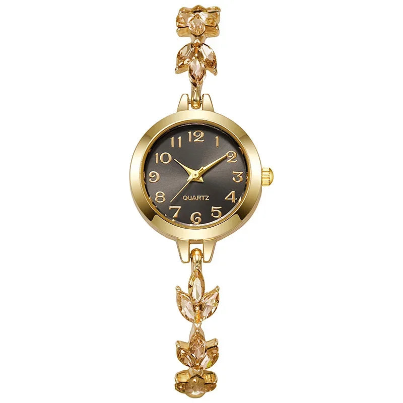 Women's Rhinestone Bracelet Watch | Elegant Quartz Wristwatch Gift for Her