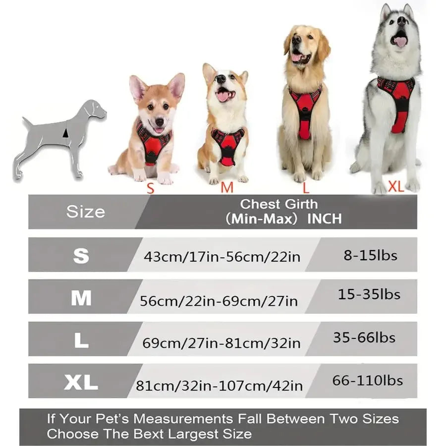 Dog Vest Harness | Soft Adjustable No-Pull Harness for Small & Medium Dogs