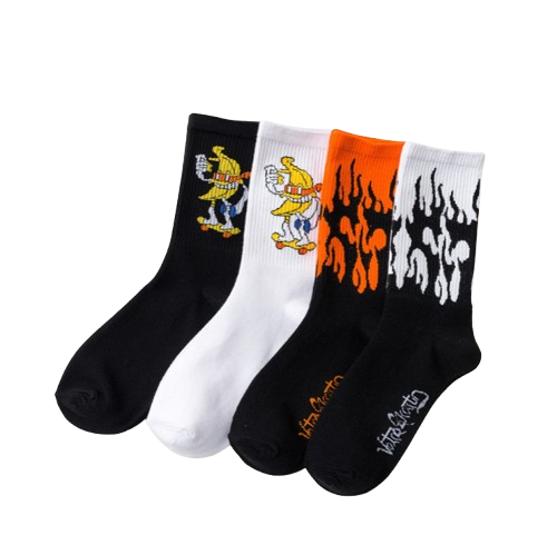 Men's Flame Print Tube Socks