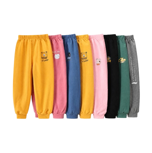 Kids Cartoon Animal Joggers | Unisex Elastic Waist Casual Trousers for Boys & Girls