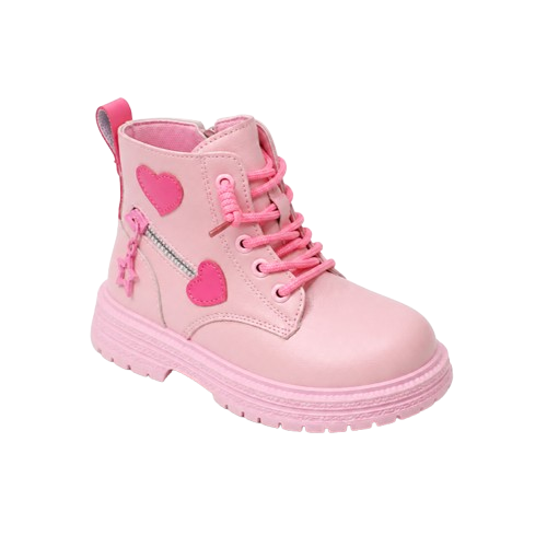Girls' Fashion Ankle Boots | Zip-Up PU Leather Winter Boots for Kids