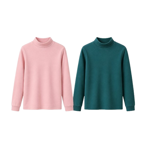 Kids Turtleneck Thermal Top | Long Sleeve Fleece Base Layer for Boys & Girls