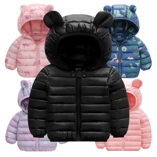 Kids Hooded Puffer Jacket | Lightweight Zip-Up Coat for Boys & Girls 0–5 Years