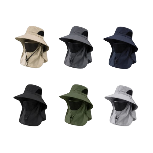 UV Protection Sun Hat with Neck Flap | Fishing, Hiking & Outdoor Cap | One Size