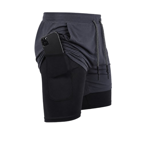 Men's 2-in-1 Running Shorts | Quick Dry Gym & Training Shorts | Sizes M–XXXL