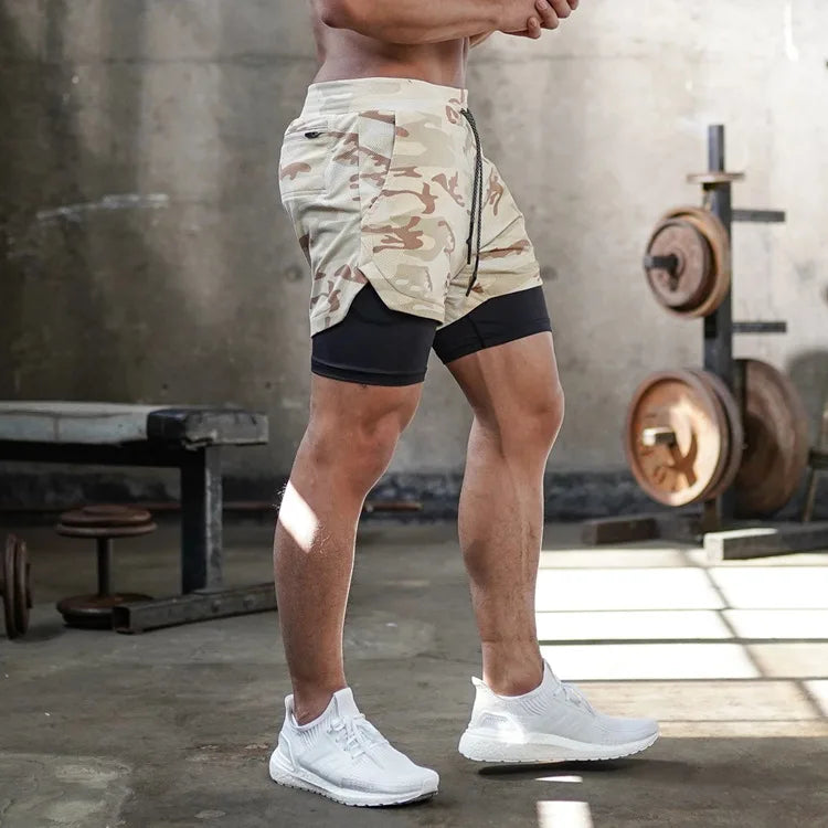 Men's 2-in-1 Running Shorts | Quick Dry Gym & Training Shorts | Sizes M–XXXL