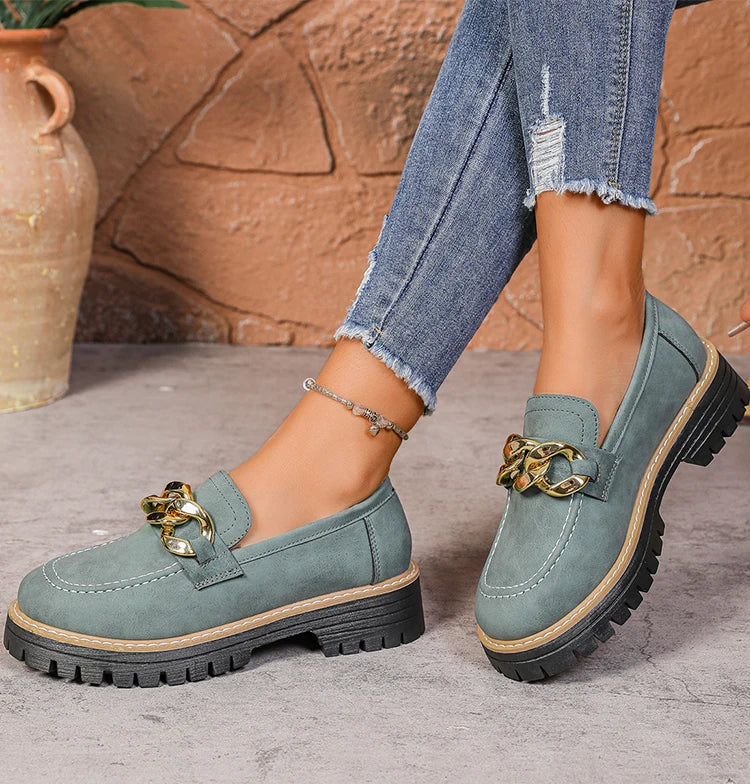 Women's Slip-On Loafers | Mid Heel Casual Shoes | 3 Colours | EU 36–43