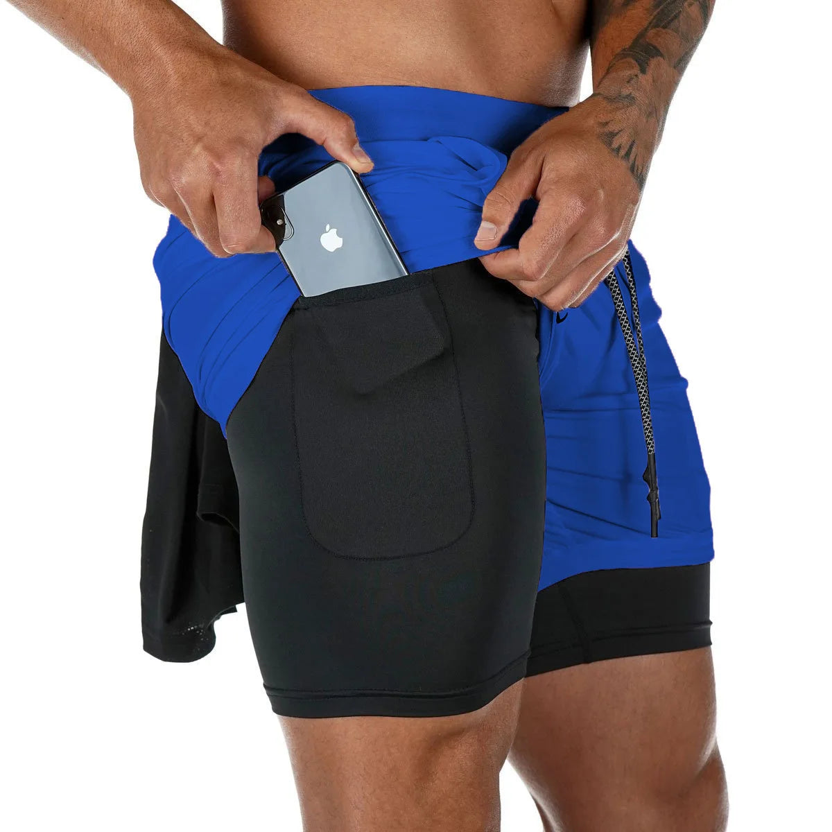 Men's 2-in-1 Running Shorts | Quick Dry Gym & Training Shorts | Sizes M–XXXL