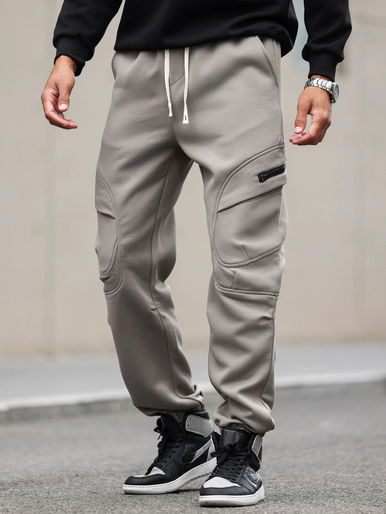 Unisex Jogger Pants | Tapered Cuffs, Pockets & Drawstring | Grey | Sizes S–XXL